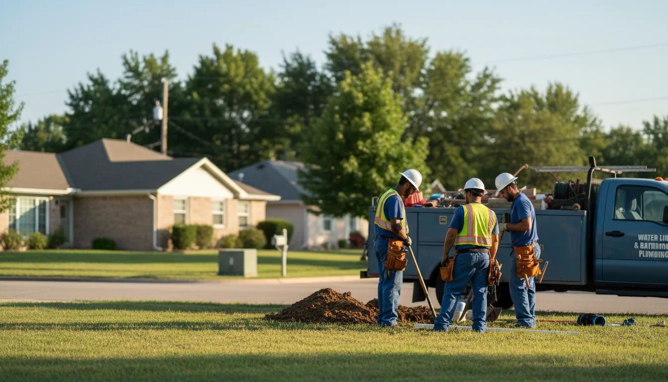 Residential water line and bathroom plumbing service in Corinth, KY